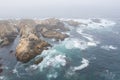 Aerial View of Ocean and Rugged Coastline of California Royalty Free Stock Photo