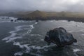 Aerial View of Ocean, Sea Stacks and California Coastline Royalty Free Stock Photo