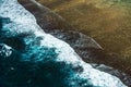 Aerial view of ocean surf Royalty Free Stock Photo