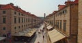 Aerial view od Stradun street in Dubrovnik Royalty Free Stock Photo