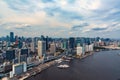 Aerial view of Odaiba Harbor in Tokyo, Japan Royalty Free Stock Photo