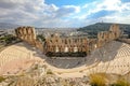 Aerial view of Odeon of Herodes Atticus theatre in Athens, Greece Royalty Free Stock Photo