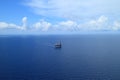 Aerial View of Offshore Jack Up Drilling Rig