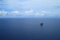 Aerial View of Offshore Jack Up Drilling Rig