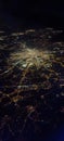 Aerial view ofthe Netherlands at night Royalty Free Stock Photo