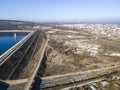 Aerial view of Ogosta Reservoir, Bulgaria