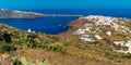 Aerial view of Oia or Ia, Santorini, Greece Royalty Free Stock Photo