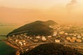 aerial view oil and gas industry refinery Petrochemical plant Royalty Free Stock Photo