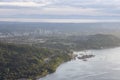 Aerial view of Oil Refinery Industry in Port Moody Royalty Free Stock Photo