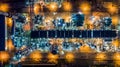 Aerial view oil refinery Royalty Free Stock Photo