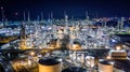 Aerial view oil refinery Royalty Free Stock Photo