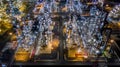 Aerial view oil refinery Royalty Free Stock Photo