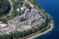 Aerial view of oil refinery in Port Moody Royalty Free Stock Photo