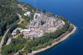 Aerial view of oil refinery in Port Moody Royalty Free Stock Photo