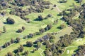 Aerial view of Ojai Valley Inn Country Club Golf Course in Ventura County, Ojai, California Royalty Free Stock Photo