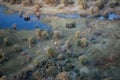 Aerial view of the Okavango delta, Botswana