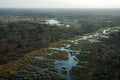 Aerial view of the Okavango delta, Botswana