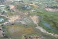 Aerial view of the Okavango delta, Botswana