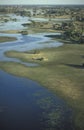 Aerial view, Okavango delta, Botswana. Royalty Free Stock Photo