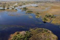 Aerial view - Okavango Delta - Botswana Royalty Free Stock Photo