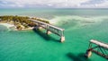 Aerial view of Old Bahia Honda Bridge, Florida Royalty Free Stock Photo