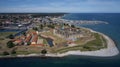 Aerial view of the old castle Kronborg in Denmark Royalty Free Stock Photo