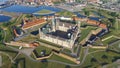 Aerial view of the old castle Kronborg, Denmark Royalty Free Stock Photo