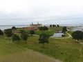 Aerial view of Kronborg Castle, Denmark Royalty Free Stock Photo