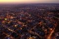 Aerial Panorama View of European City Lviv, Ukraine Royalty Free Stock Photo