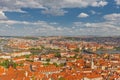 Aerial view of old city center of Prague Royalty Free Stock Photo