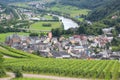 Aerial view of old city German city of Saarburg wi Royalty Free Stock Photo