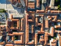 Aerial view of the old city Zadar.