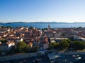 Aerial view of the old city Zadar.