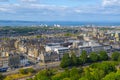 Aerial view of Old Edinburgh, Scotland Royalty Free Stock Photo