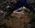 Aerial view of the old medieval Sumeg Castle in Sumeg, Hungary, on a sunny day Royalty Free Stock Photo