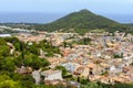 Aerial view of the old municipality of Capdeperal. Island Majorca, Spain. Royalty Free Stock Photo