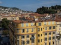 Aerial view of old Nice France cityscape rooftops Royalty Free Stock Photo