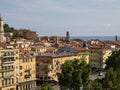 Aerial view of old Nice France cityscape rooftops Royalty Free Stock Photo