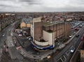 Aerial view of the old Odeon Cinema building in Harrogate town centre