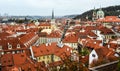 Aerial view of Old Praha, Czech Royalty Free Stock Photo