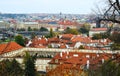 Aerial view of Old Praha, Czech Royalty Free Stock Photo