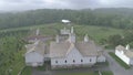 Aerial View of Old Restored Barns on a Spring Day Royalty Free Stock Photo