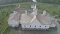 Aerial View of Old Restored Barns on a Spring Day Royalty Free Stock Photo