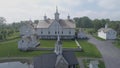 Aerial View of Old Restored Barns on a Spring Day Royalty Free Stock Photo