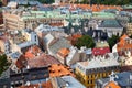 Aerial view of the old Riga city