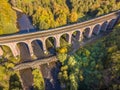 Aerial view of Old Stone railroad bridge Royalty Free Stock Photo