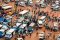 Busy taxi park, Kampala, Uganda