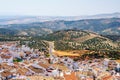 Aerial view of old touristic town Olvera, Spain surrounded by mountains Royalty Free Stock Photo