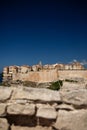 Aerial view the Old Town of Bonifacio, the limestone cliff, South Coast of Corsica Island Royalty Free Stock Photo