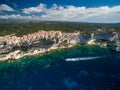 Aerial view of the Old Town of Bonifacio Royalty Free Stock Photo